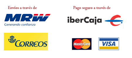 Enviamos a trav�s de Correos y MRW. Puede pagar en el entorno seguro de Ibercaja